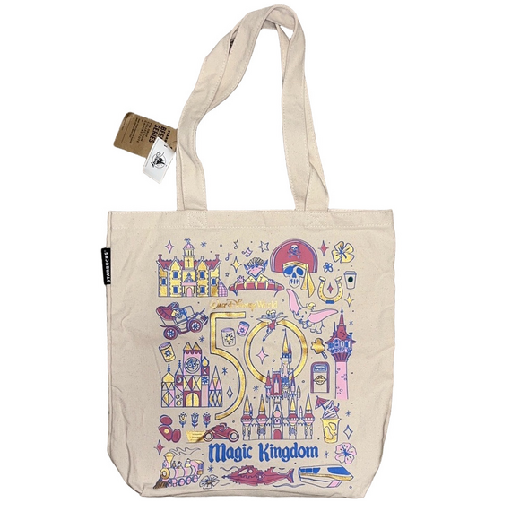Starbucks Handbags - Starbucks Disney World 2021 50th Been There Magic Kingdom Tote Bag New